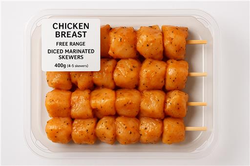 Free Range Spicy Chicken Breast Cubes Marinated